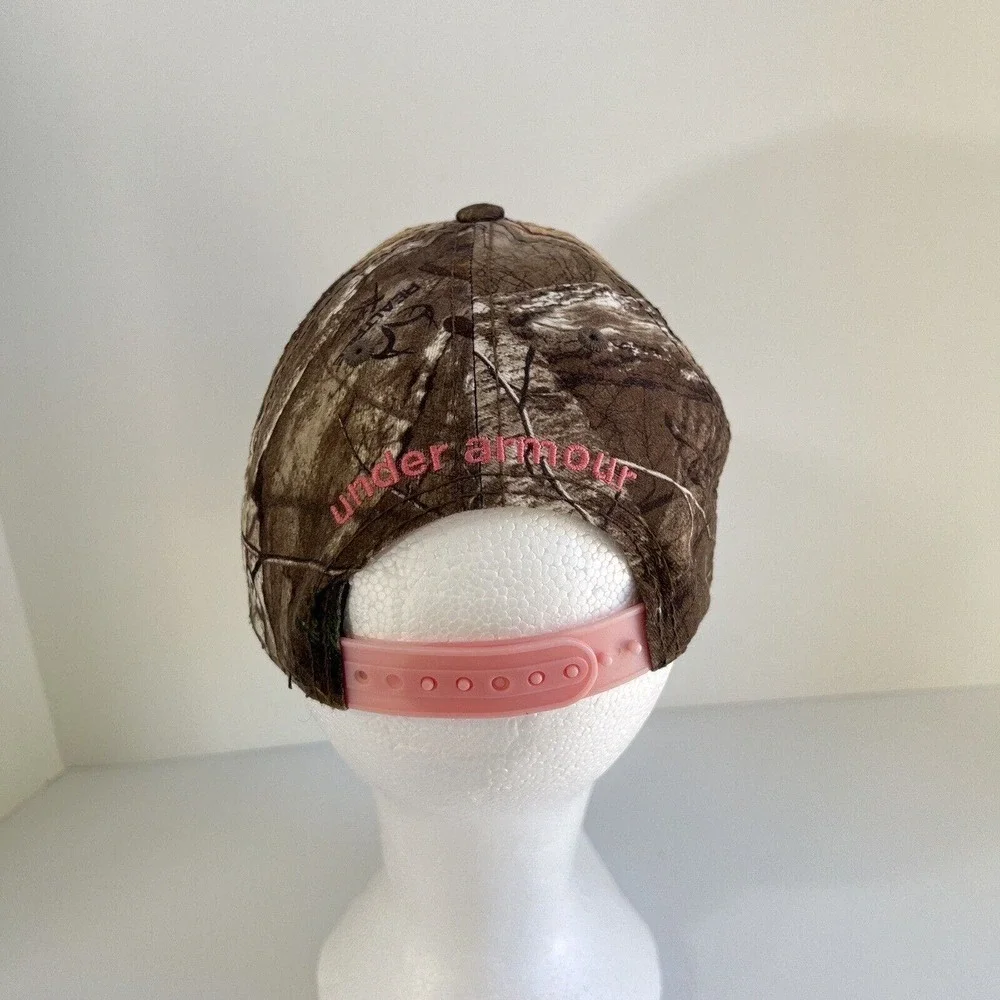 Under Armour Snapback Hat Women Green Camo Embroidered Logo Adjustable